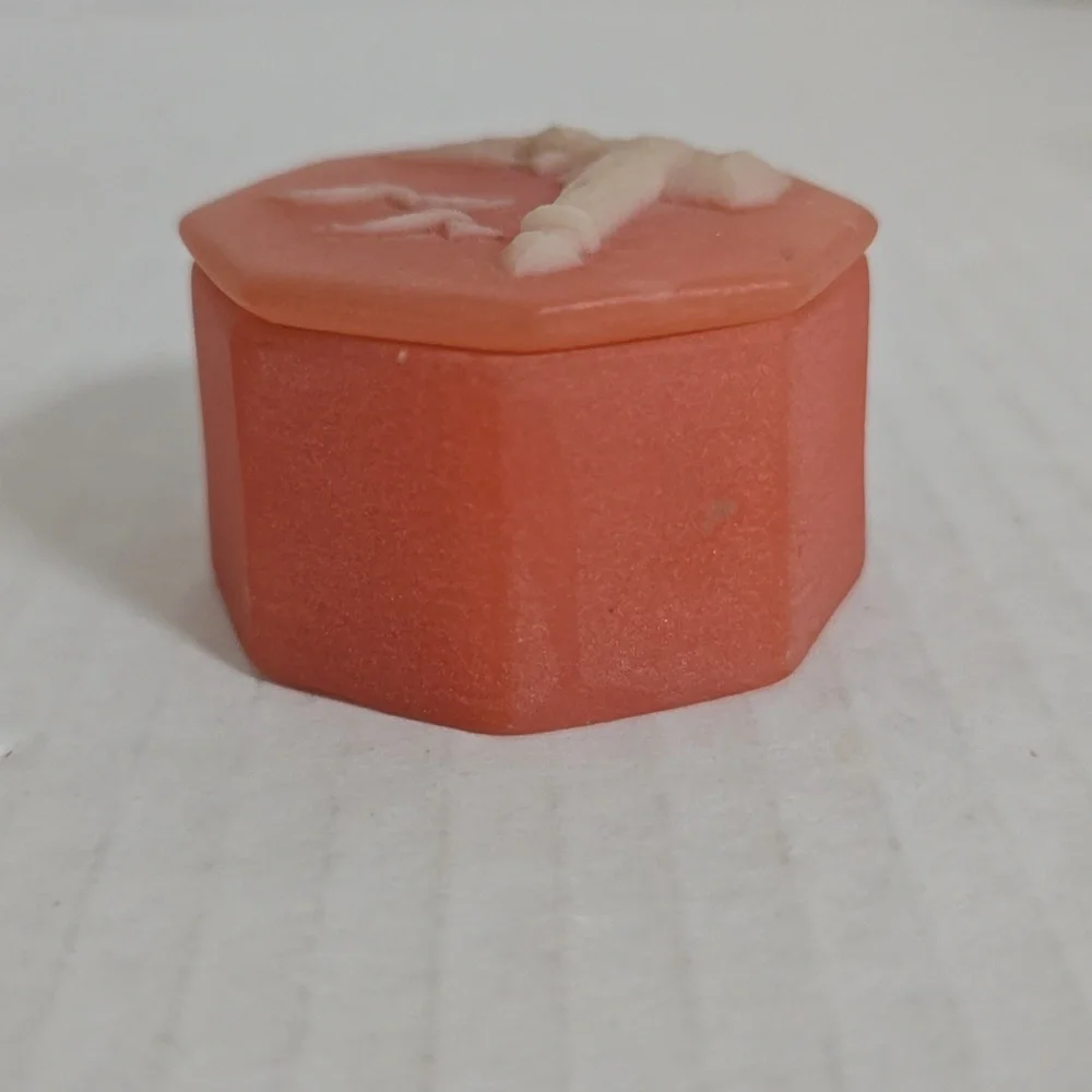 Vintage Raised Lighthouse Octagonal Trinket Box